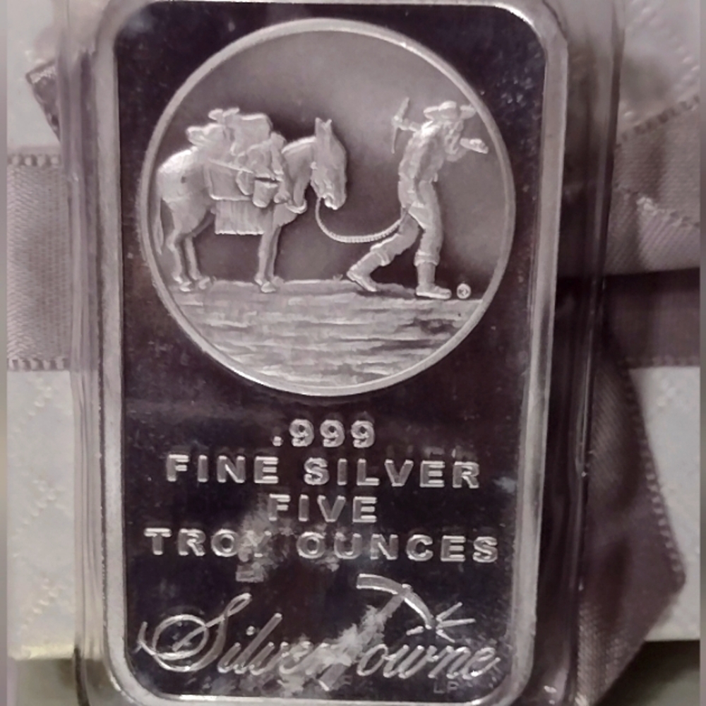999🥈 Silver 5 Ounces Ignot from Silvertown NWT - Picture 3 of 9
